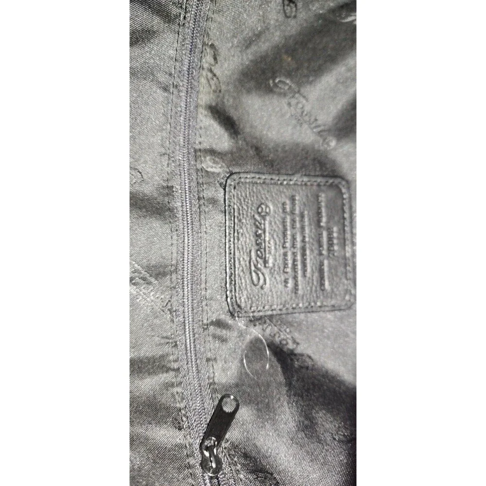 Fossil Messenger Bag Leather Nylon Crossbody Laptop Purse ZB 8843 Black Unisex